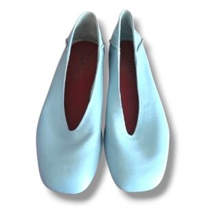 Camper Casi Myra Baby Blue Leather Flats